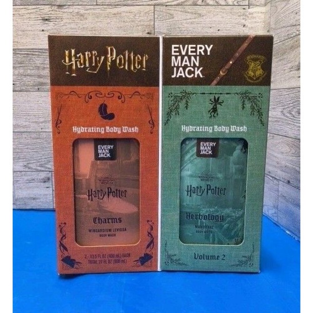 Every Man Jack Harry Potter Hydrating Body Wash Vol 1 & 2 Set 13.5oz Each NEW